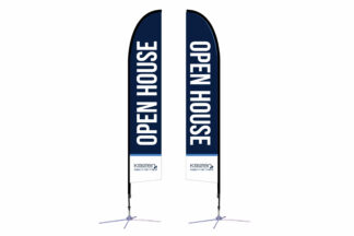 Kaizen Realty Partners | 14 ft. Feather Flag X-Based Double-Sided