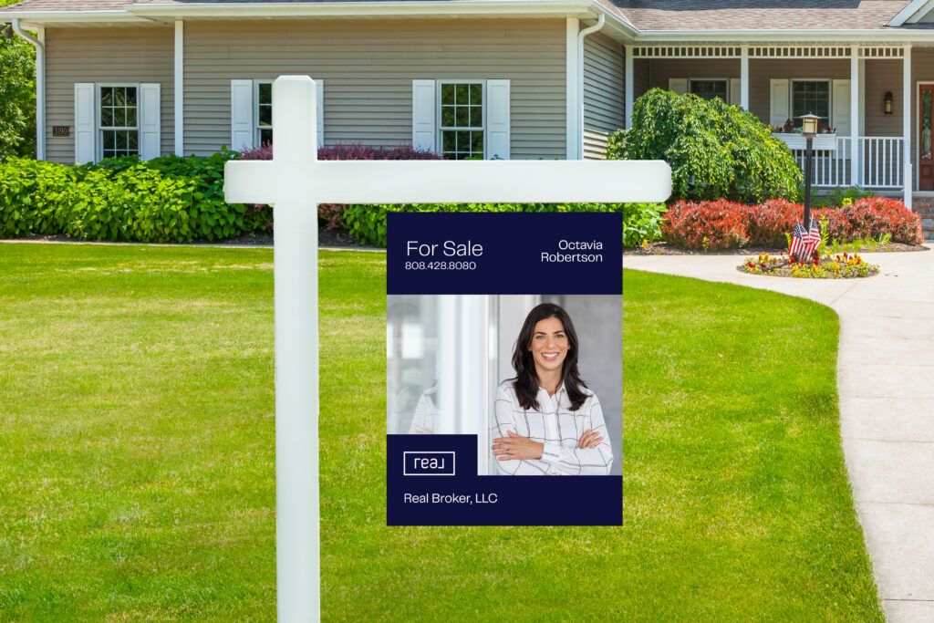 Real | 18x24 For Sale Yard Sign with Photo Option 3